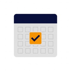 Illustration of a calendar with one day checked